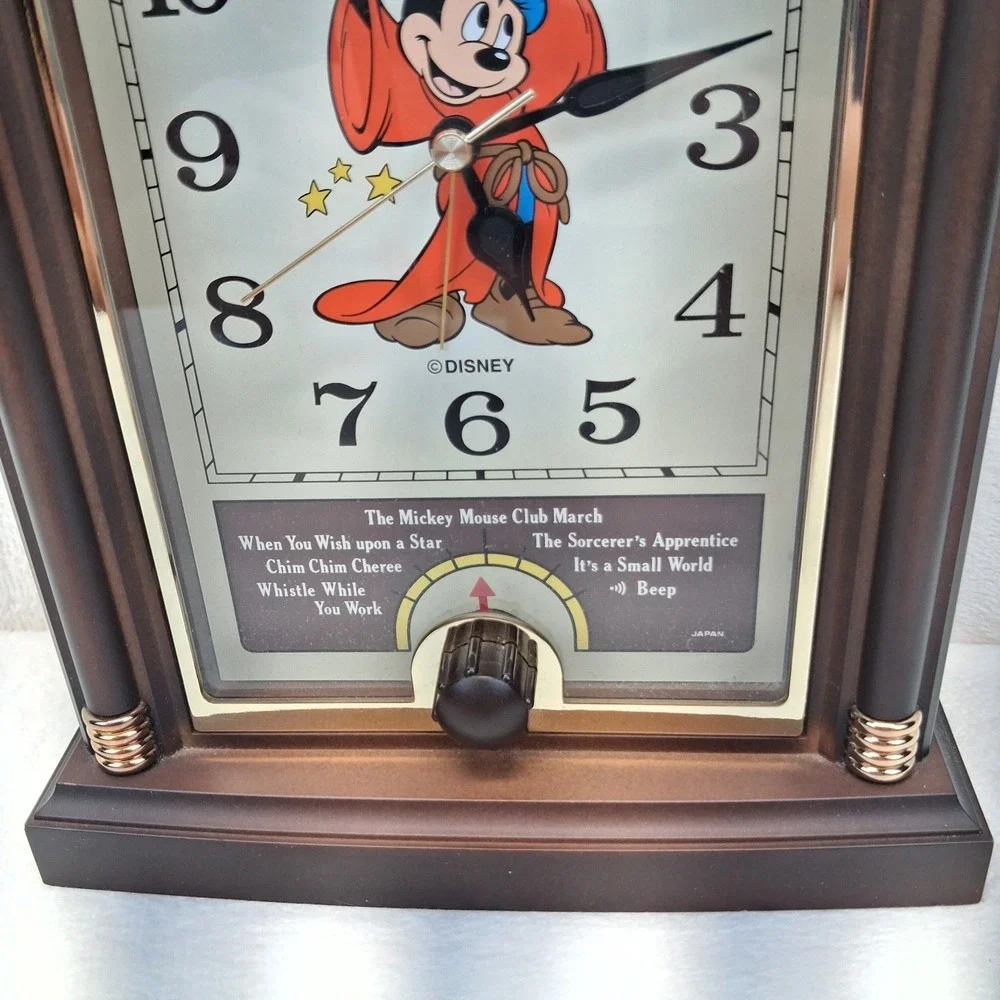 Vintage Seiko QFD211B Disney Mickey Mouse Sorcerer Musical Alarm Clock Tested